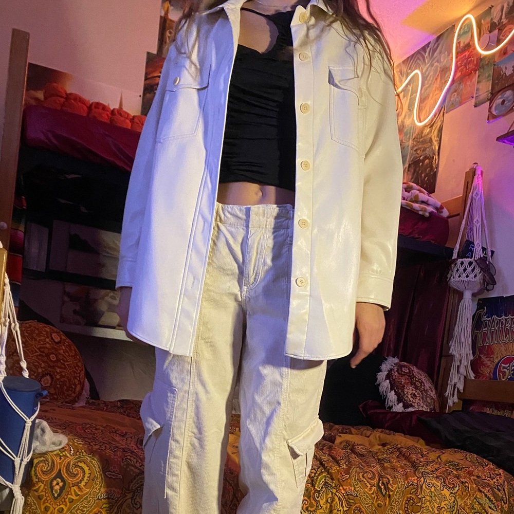 ARITZIA White Leather Jacket